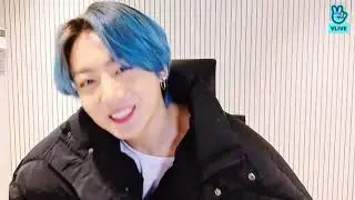 [Correct Eng Sub] Jungkook Vlive Today | Blue Haired Jungkook Vlive Today