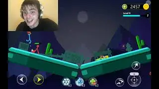 sweaty speed runner plays stickman fighter infinity