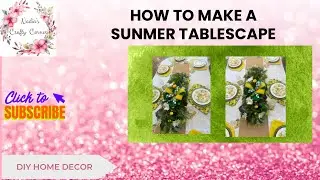 How to make a summer lemon tablescape | diy summer tablescape | how to use pool noodles with flowers