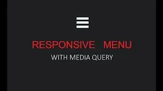 Responsive Navigation Bar with HTML , CSS and Jquery