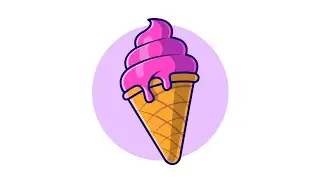 Ice Cream Illustration/Vector Drawing In Pixellab - Pixellab Editing