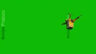Autonomous delivery of parcels by unmanned drones on green screen.