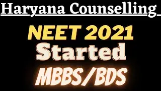 Haryana neet counselling started! Registration process|#neet2021 #neetug admission prep