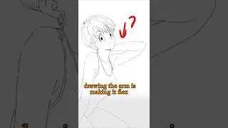 Mistake When Drawing Arm - Quick Art Tips #art #sketch #shorts #tutorial #drawingtutorial #anime