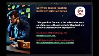 QA Practical Interview Questions Series -1 (Weekly releases- What is your Test Automation Strategy)