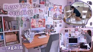 setting up my new art studio! ✨ Studio Vlog