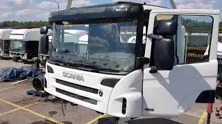 кабина скания cp14 белого цвета, обзор с наружи