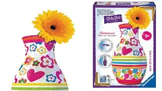 Ravensburger 3D PUZZLE Blumenvase/Flower Vase build step by step GIRLY GIRL Edition