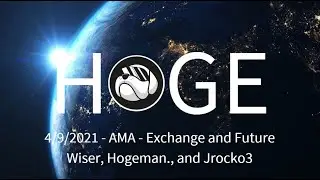HOGE Finance - Discord AMA 4/9/21 Wiser, Hogeman , Jrocko3 Discussing BigONE and the Future of HOGE