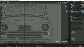 Blender 3d. Автомобиль Победа М20 #0. Крылья. С озвучкой. Ссылка на без звука в описании.
