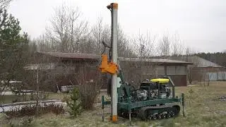Выдвижение  мачты  установки.