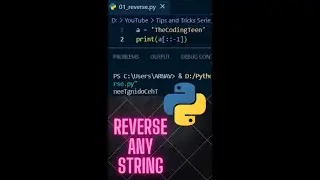 DO THIS to reverse any string value in python |String Slicing | #shorts
