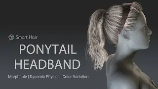 CC3/CC4-iClone7/iClone8 - Ponytail Headband Hairstyle