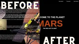 REMAKING MY FRIEND'S WEBSITE ABOUT MARS