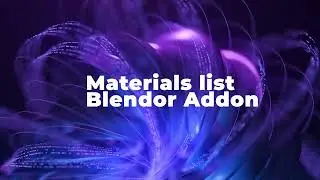 Material list addon for Blender