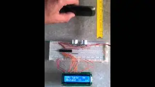 Distometer Abstandsmessung mit Atmega und Ultraschall Sensor