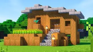Стартовый дом из ели в майнкрафт - Как построить дом из еловых досок minecraft