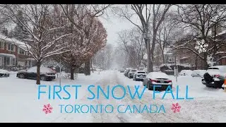 First Snow Fall in Toronto Canada 2020