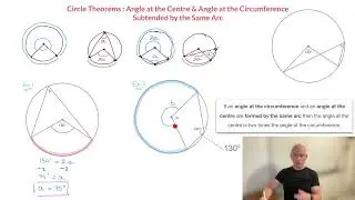 Angle at the Center is Twice the Angle at the Circumference - iGCSE Extended Maths Circle Theorems