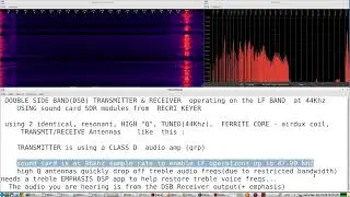Double SideBand CAVE RADIO 'through the earth' Transmitter & Receiver: 44Khz, using FERRiTE antennas