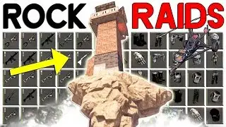 Rust RICH ROCK BASE RAID - Raiding ISLAND CLAN BASES for JACKPOT LOOT (Rust Modded Raids PvP)