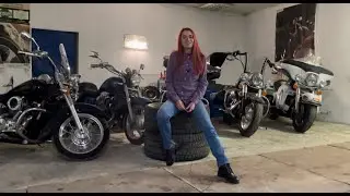 Зимой на Harley скользко. Зачем я это затеяла??? И какой то сумасшедший...