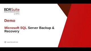 How to Backup and restore Microsoft SQL Server | BDRSuite Demo