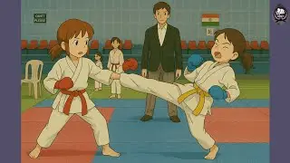 KARATE KUMITE FIGHT FINAL ROUND Under 12yr Girls GOLD 🥇Rahel Somkuwar #karate #kumite #karatefight