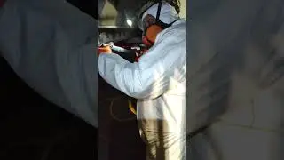 Mechanical prep. needle gun  , motorway bridge