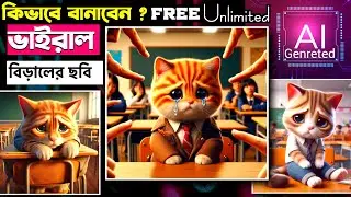 ভাইরাল বিড়ালের ছবি এক ক্লিকে | Bing Image Creator | viral cat photo editing #cat