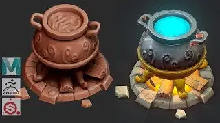 Autodesk Maya 2019, Zbrush 2019 , Painter - Stylized Cauldron