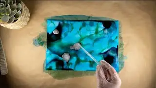 Working with Alcohol Ink and framing a painting