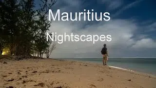 Night photography on the beach, Mauritius