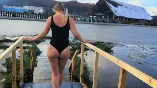 Купання на Водохреща у Львові Винниківське озеро Emily Resort 2025 Ice swimming Epiphany 8