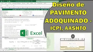 Diseño de Pavimento Adoquinado - Articulado según: ICPI, AASHTO (Plantilla excel profesional)