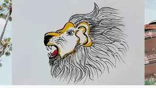 How to draw a lion face step by step l lion drawing easy step by step #drawing #animaldrawing