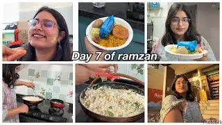 Iftaari ke time khaya फाग ka prasad fir bnaya white sauce pasta 😍 day 7 of ramadan with me ✨
