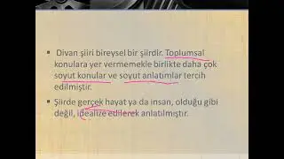 Divan Şiirinin Genel Özellikleri