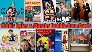 1960s Bubble Gum Cards - Spies And Sleuths - Danger Man - UNCLE - The Champions - Sexton Blake