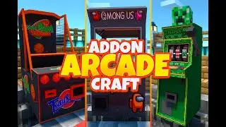 MAQUINAS ARCADE para MINECRAFT BEDROCK PE +1.21 | ADDON ARCADECRAFT