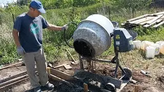Фундамент для  Курятника своими руками за 1 день!