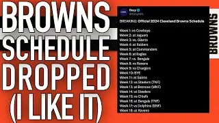 BREAKING !!! BROWNS SCHEDULE HAS DROPPED AND IT HAS GOOD NEWS