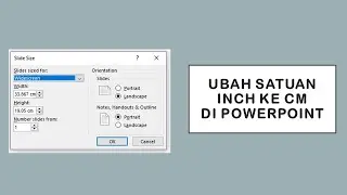 Cara mengubah ukuran inchi ke cm di Powerpoint