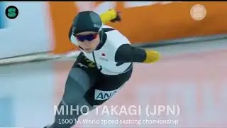Speed Skating Womens 1500m - Miho Takagi | Takagi Miho sets 👏record |#sportsmanspirit