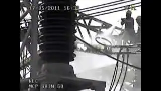 Коронный разряд в УФ диапазоне при очистке изоляторов (Corona discharge in the UV)