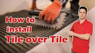 How to tile over tile in a shower floor?