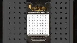 SOPA DE LETRAS: MENSAJE DE LOS ARCÁNGELES
