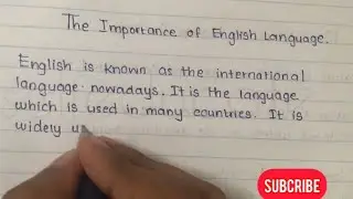 Importance of English Language Essay | Part 1 | SelfEducate #selfeducate