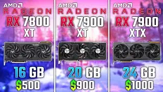 RX 7800 XT vs RX 7900 XT vs RX 7900 XTX | Test in 6 Game