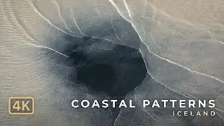 COASTAL PATTERNS – Aerial View of Waves on the South Coast of Iceland (4K Drone)